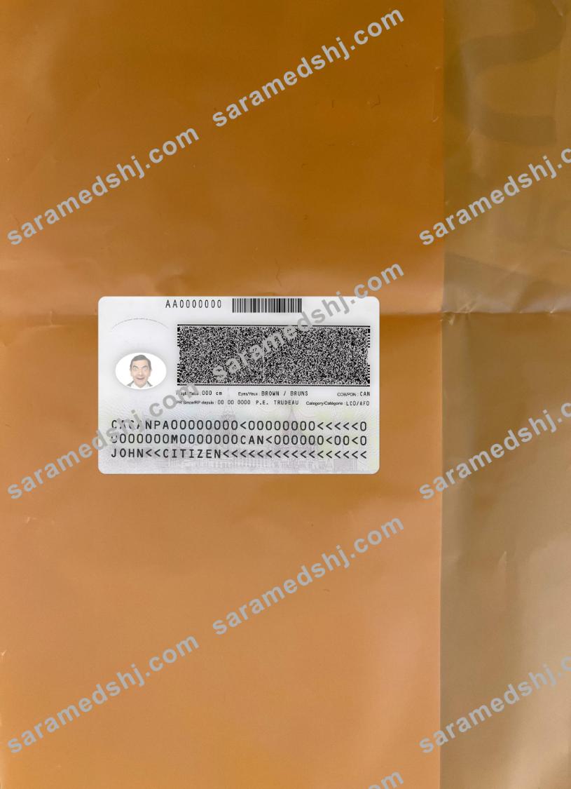 Canada Alberta ID card photolook back